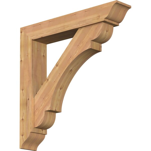 Ekena Millwork Olympic Traditional Smooth Bracket w/ Offset Brace, Western Red Cedar, 7 1/2"W x 42"D x 42"H BKT0806X42X42OLY01SWR - main